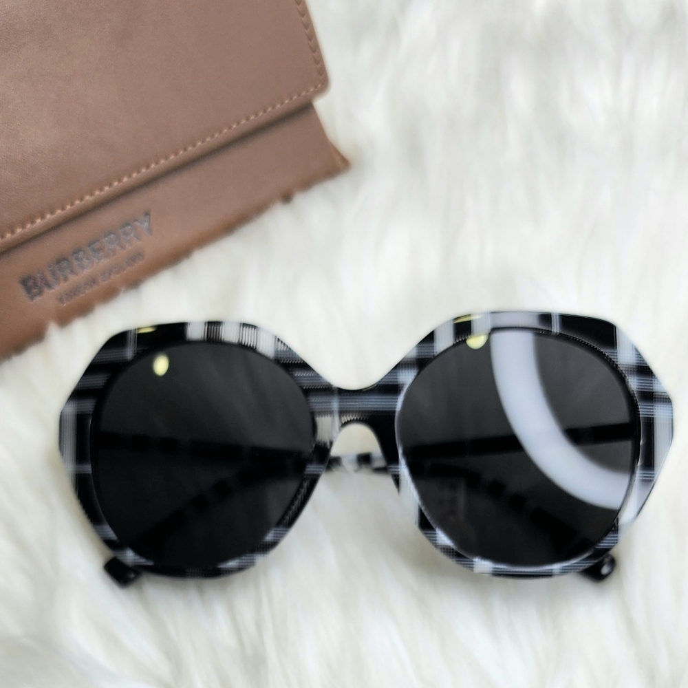 Burberry Black Nova Check Sunglasses